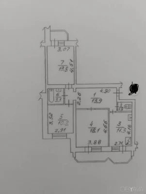 3-room apartment, 76 sq.m