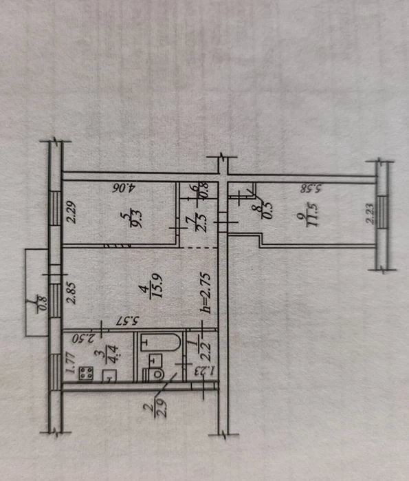 3-room apartment for sale Mazepa Avenue / Kyivska / Meta