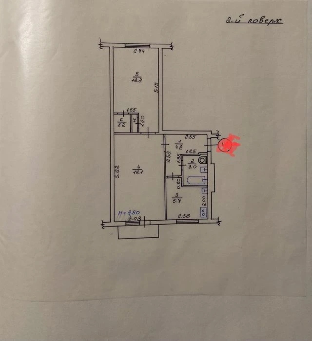 For sale 2-room apartment on Nauki-76 Ave.