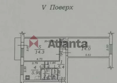 2-комнатная квартира 44 м² с газом и газовой плитой в Приморе
