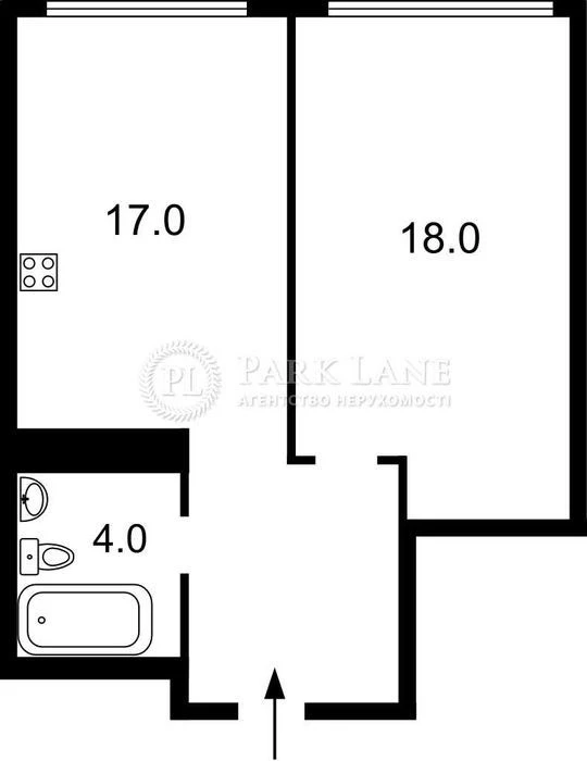 Kristeriv Rodiny, 2, Dibrova Park, 1 room with renovation