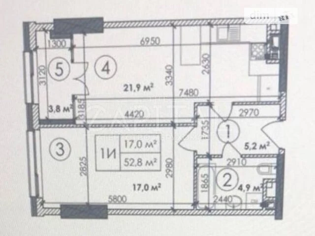Sale of 2-room apartment 53 sq. m on Beresteyskyi 11 • ID 3