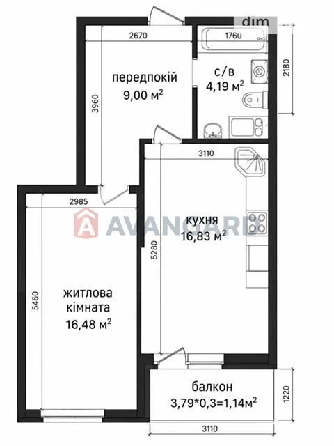 Sale of 1-room apartment 48.5 sq. m on Valeriana St. Pidmogilnog