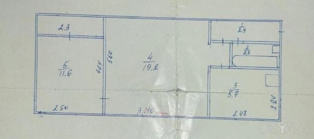 2-room apartment, 45 sq.m