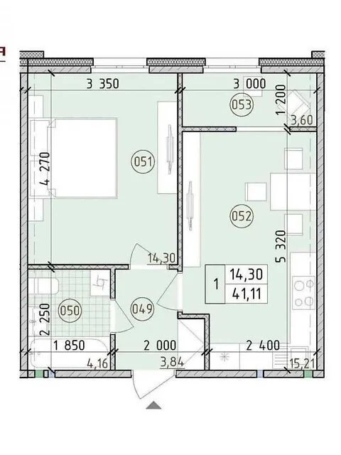 Продаж 1к квартири 41 кв. м на вул. Михайла Максимовича 24 •