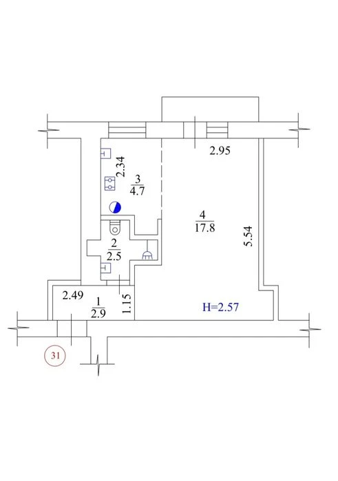 Gora, 1-room apartment for sale, Grigorovskoye Highway St.,