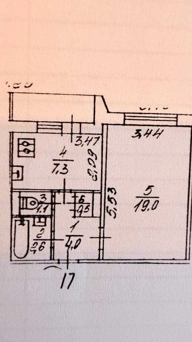 One-room apartment 37 sq. m., Chervonoi Kalyna Ave. 24 B., 2/9 floor.