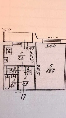 One-room apartment 37 sq. m., Chervonoi Kalyna Ave. 24 B., 2/9 floor.