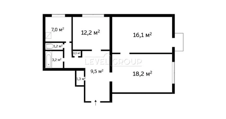 3-room Stalinist house on Pecherskaya Street, Princes of Ostrozkih (Moscow)