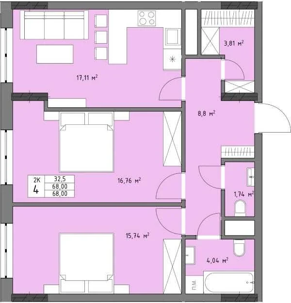 Продаж 2-к. квартири (Апарти) Трускавецька 48.Готове право в