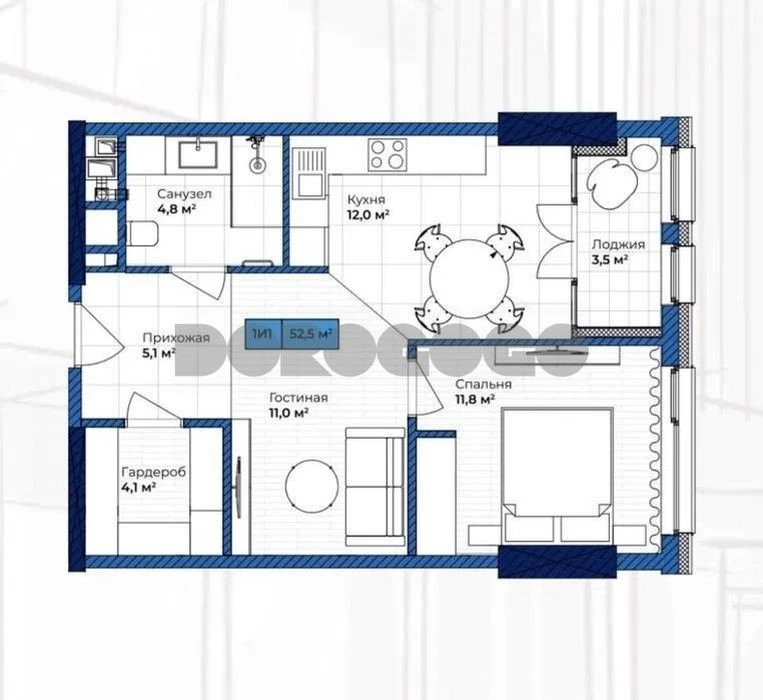 1-room apartment for sale, Manhattan City residential complex