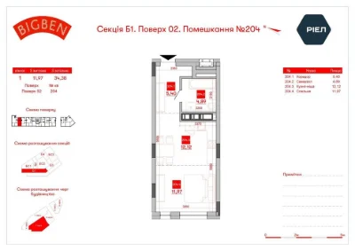 Продажа 1 ком. квартиры на ул. Стрыйская ЖК «BIG BEN»