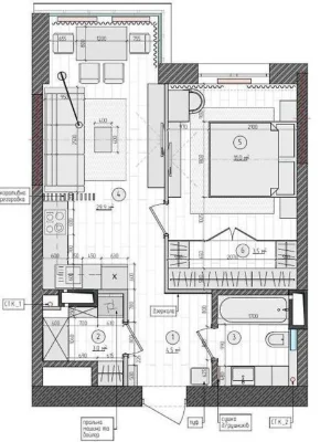Продаж 1к квартири 43.2 кв. м на вул. Академика Філатова 2/1