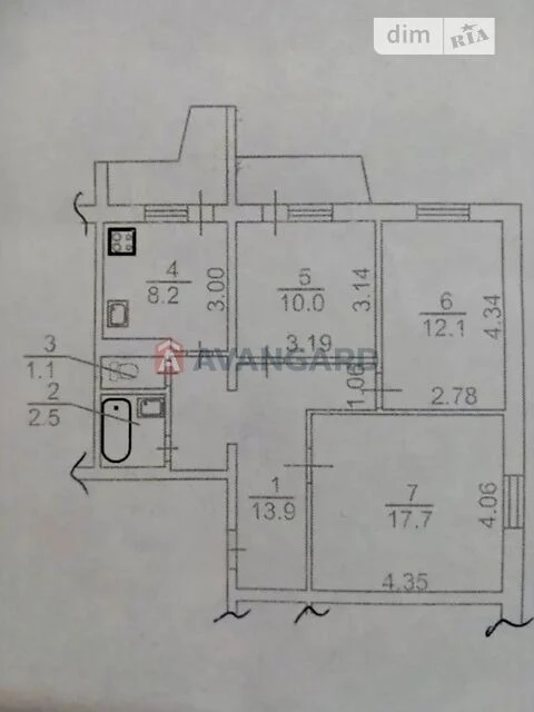 Sale of 3-room apartment 66 sq. m on Priluzhna Street 10 • ID 3460892
