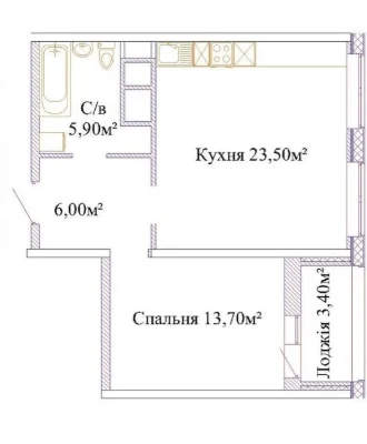 Евро-2 ком. квартира -51 метров. Новый дом, район Сыты цен