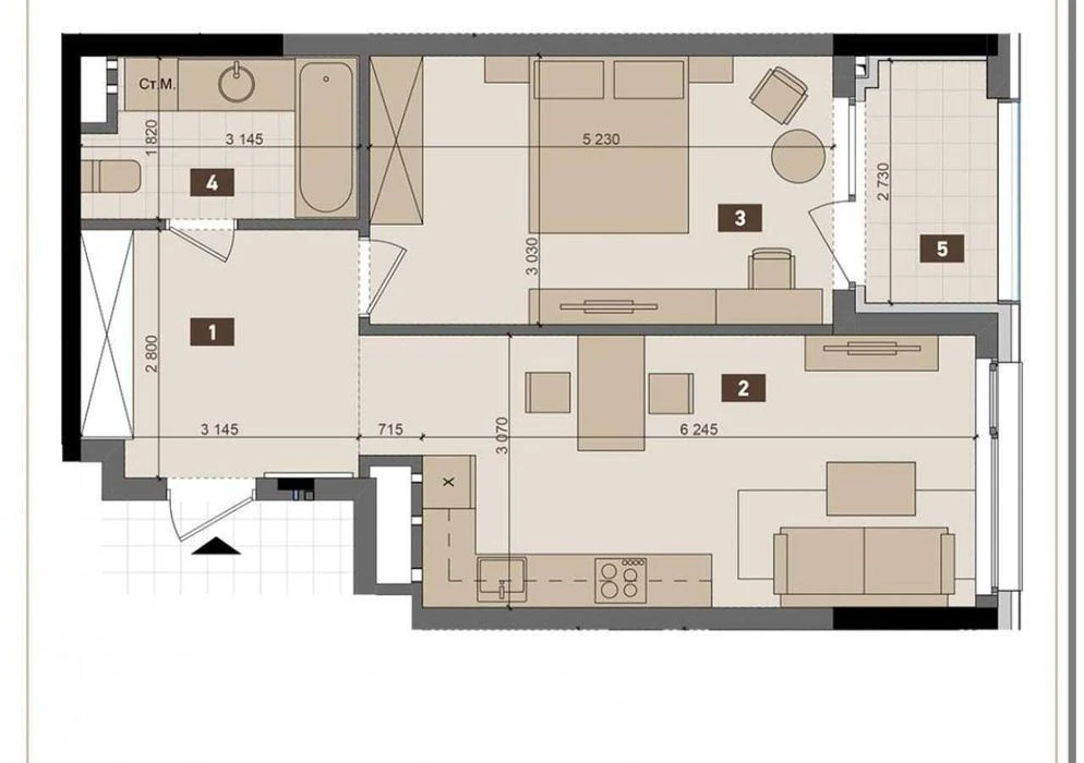 For sale / Apartment / 55 m2 / Tetris Hall residential complex / Pechersk district