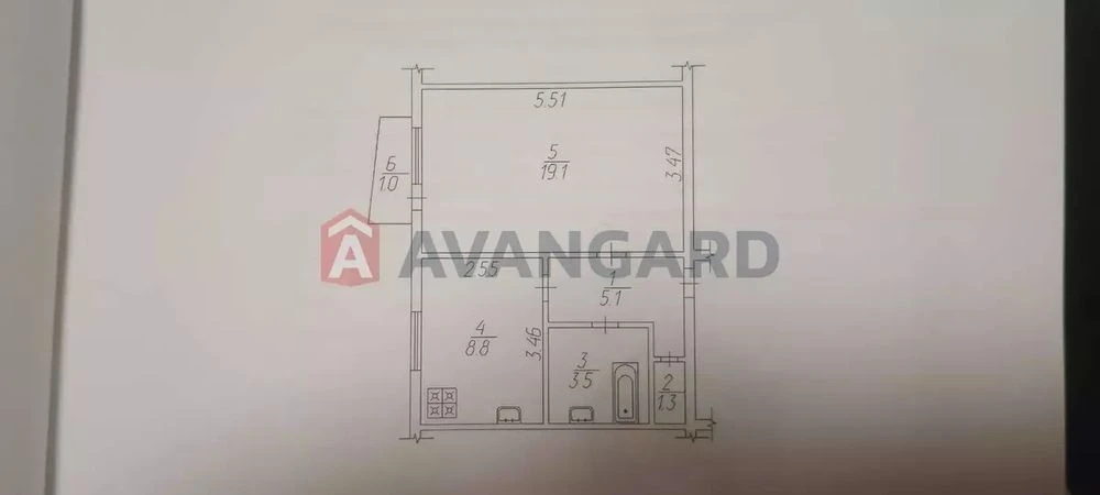 1-room apartment for sale. Industrial district