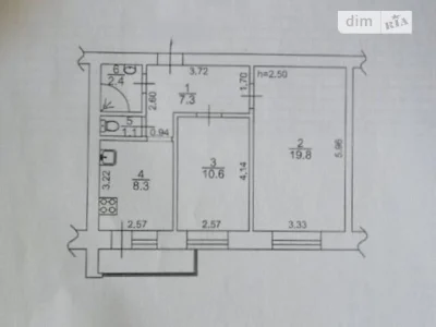 Sale of 2-room apartment 56.5 sq. m. on Yevhena Kharchenko St. 65 • I