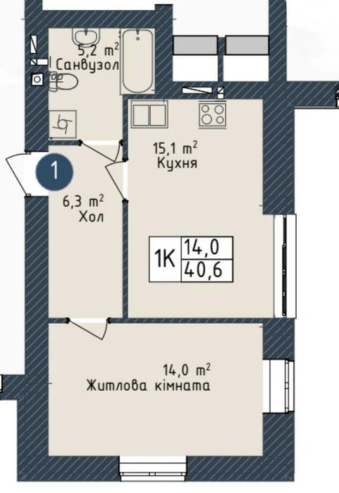 Грушевского! Газовый дом! 3000$ первый взнос! 1-ком. квартир