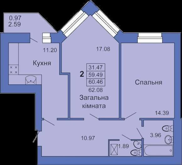 2к в новобудові Павленківський парк продаж без податків