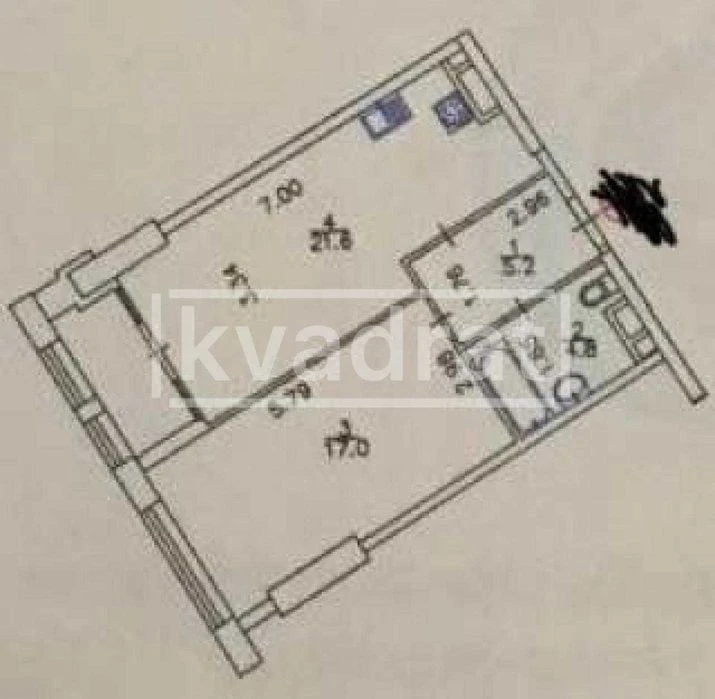 No commission for the buyer % Sale of a 2-room apartment 53m2