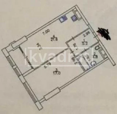 No commission for the buyer % Sale of a 2-room apartment 53m2