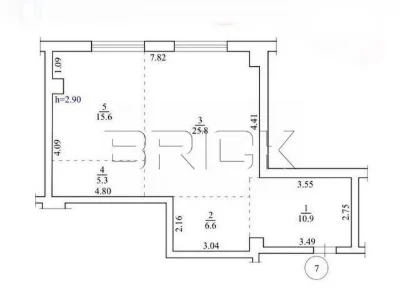 Sale of 1-room apartment 64.2 sq. m. on Saperne Pole st. 5A • ID 3