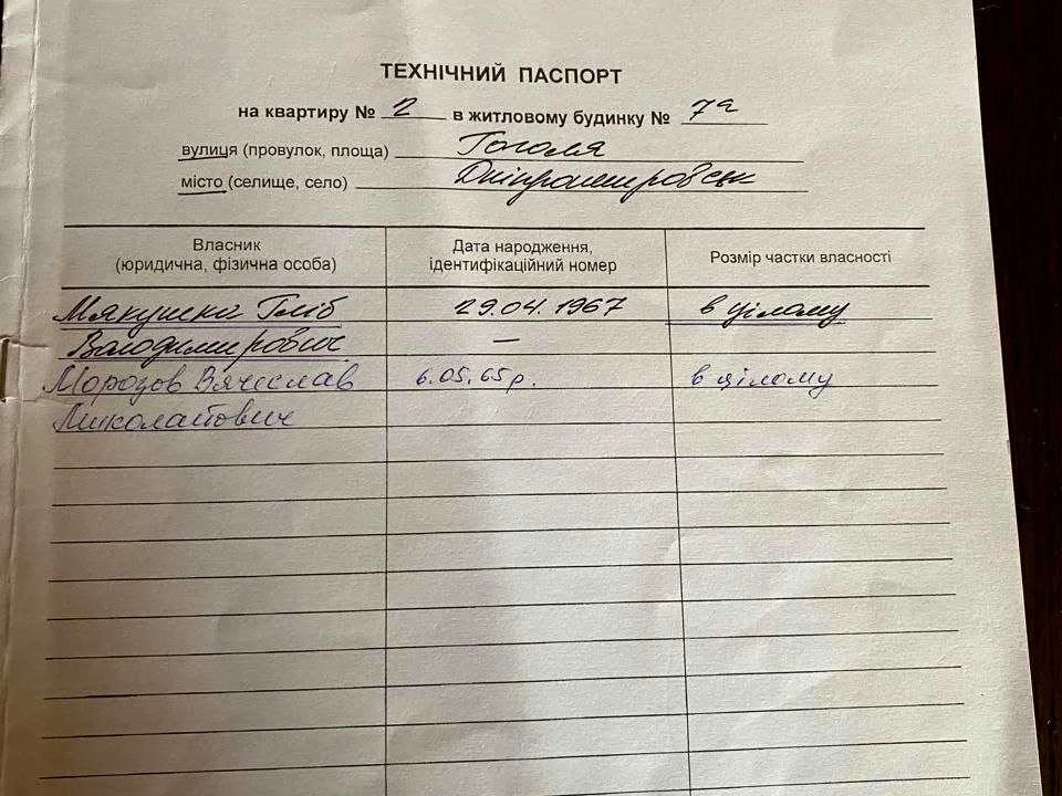 Квартира. Днепр, Гоголя пров.