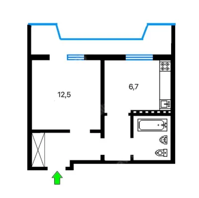 Sale of 1-room apartment 32 m2 on Priluzhna Street 10 - metro station Ak