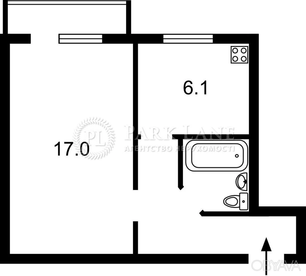 1-room apartment, 33.3 sq.m