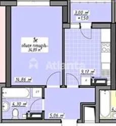 Продается 1-ком квартира 35 м² с ремонтом в новом ЖК «Одесса.
