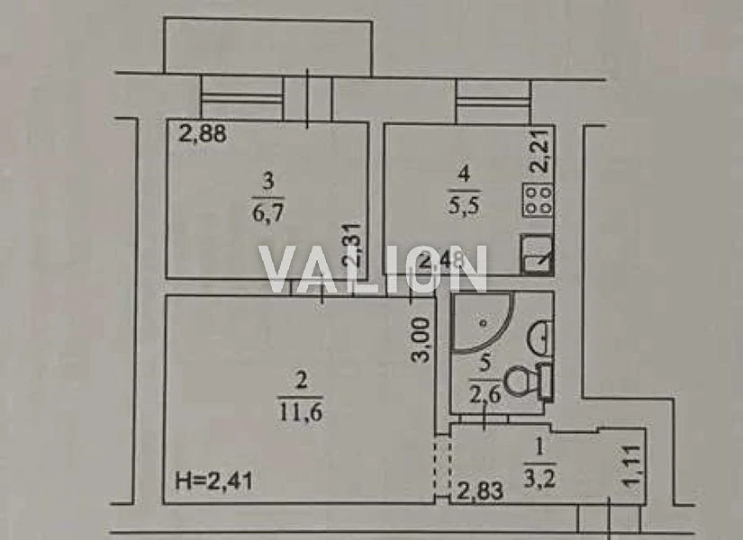 1-room apartment for sale, Degtiarivska Street 28
