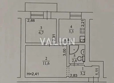 1-room apartment for sale, Degtiarivska Street 28