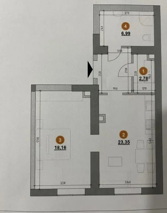 For sale 2-room, Residential Complex Schengen, Zaliznychna, Apartment, 54/23/31m2,