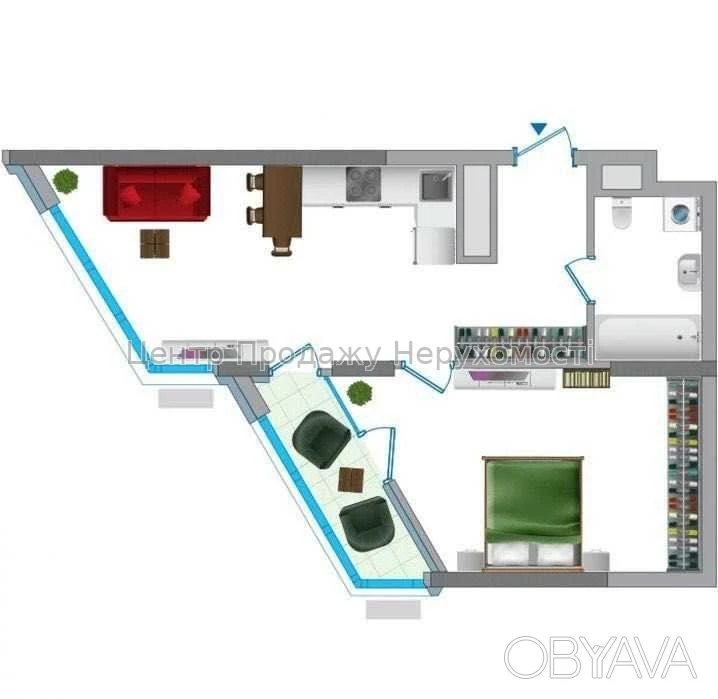 2-room apartment, 58.37 sq.m.