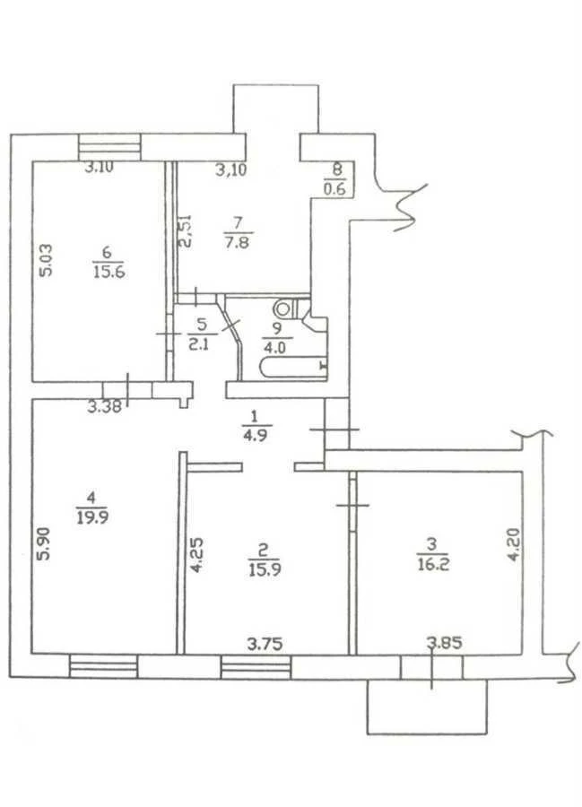 4-room apartment for sale 90 m², Tarasa Shevchenko Blvd., 58