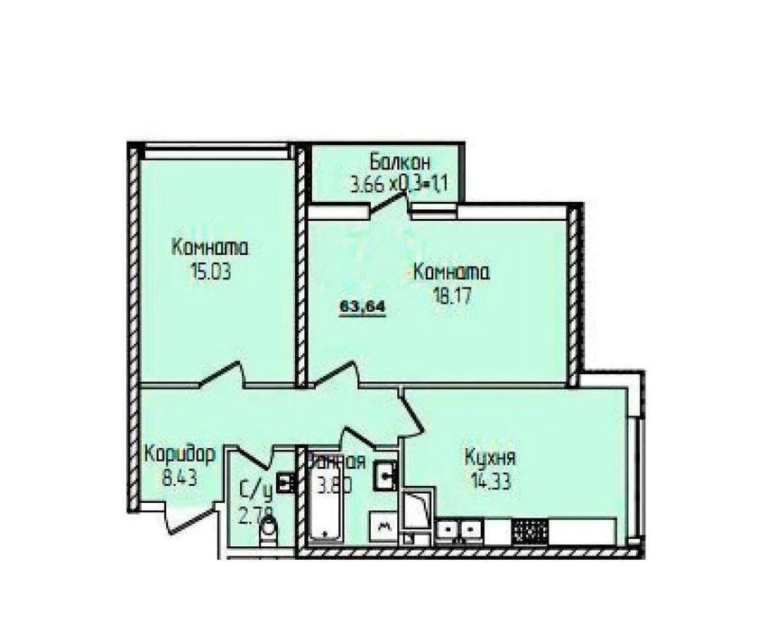 I will sell a 2-room apartment at 51 Zhemchuzhina Arkadiya