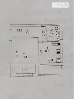 Sale of 1-room apartment 41.3 sq. m. on Yaroslava Hasheka Blvd. 24 • I