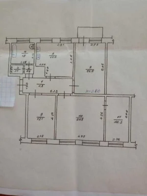 4-room apartment-Stalinist house on Myru Street