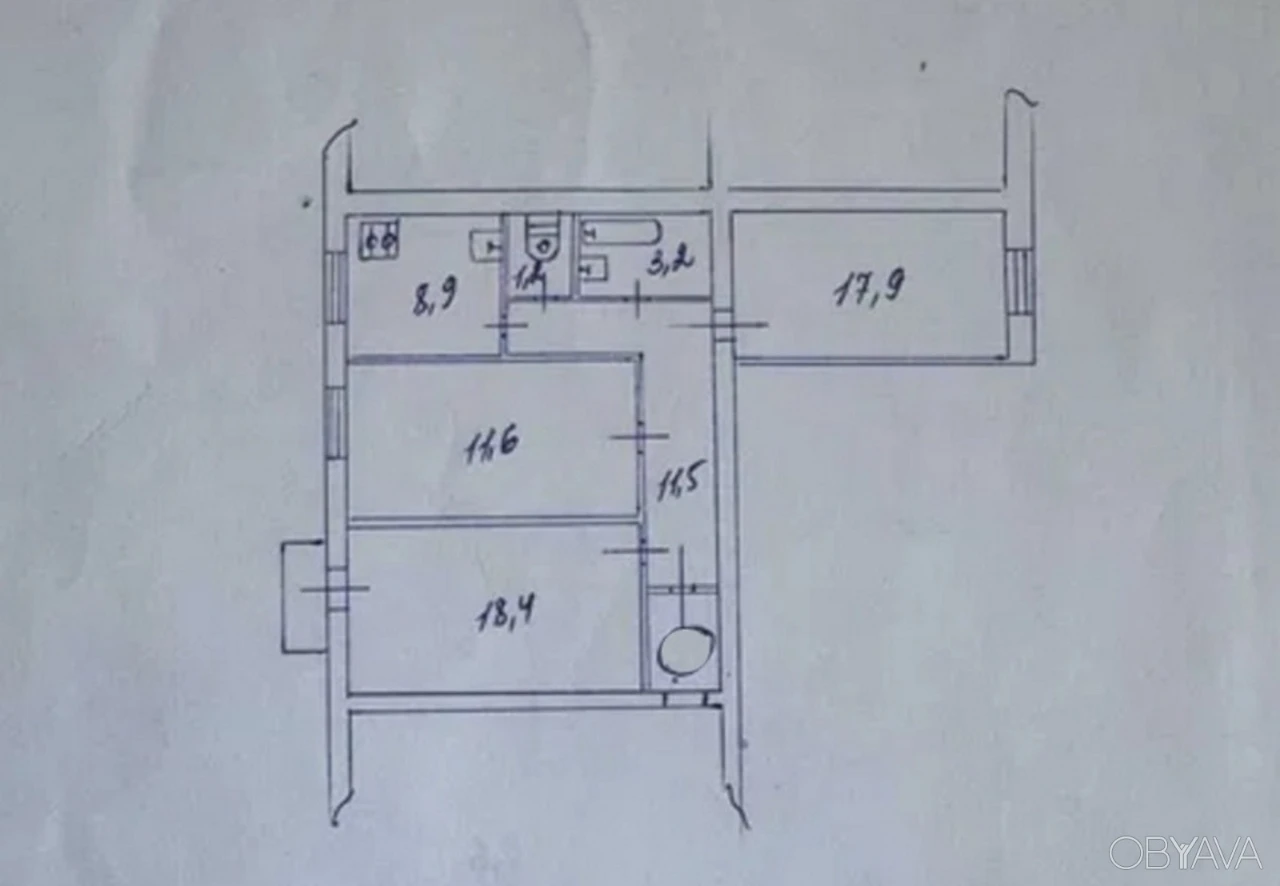 3-room apartment, 72.7 sq.m.