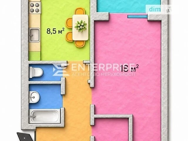 Sale of 1-room apartment 42 sq. m on Dmytra Bahaliya st. 8A • ID 3