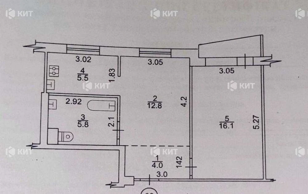 2 rooms, 45 sq. m., Odesa (Odesskaya, Salute, Monyushko St. 16) 133758