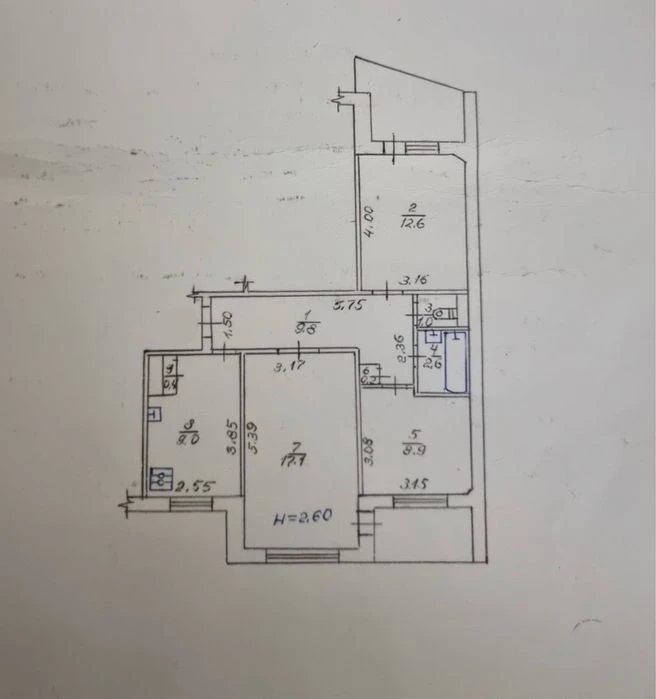 Продам 3 комнатную квартиру на Леваде