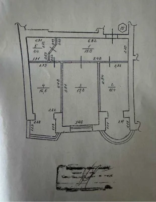 2-room apartment for sale in the central part of the city with renovation, with