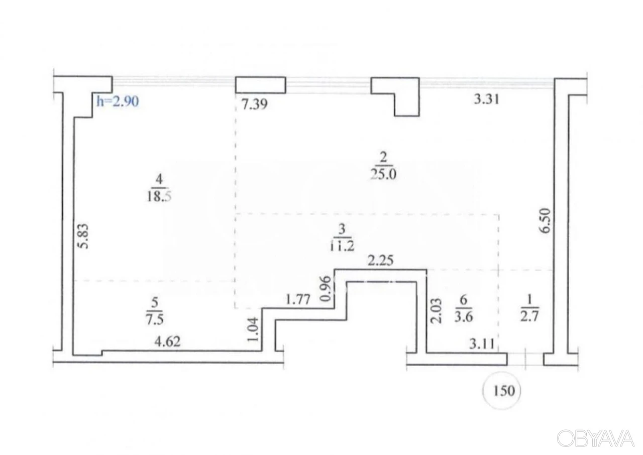 2-room apartment, 68 sq.m