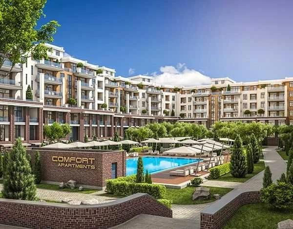 I will sell an apartment with a terrace in the elite Comfort City residential complex of 58.7 m²