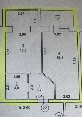 Продам 1кімнатну квартиру в центрі міста