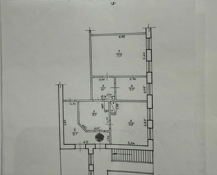 For sale! 2-room apartment in the center