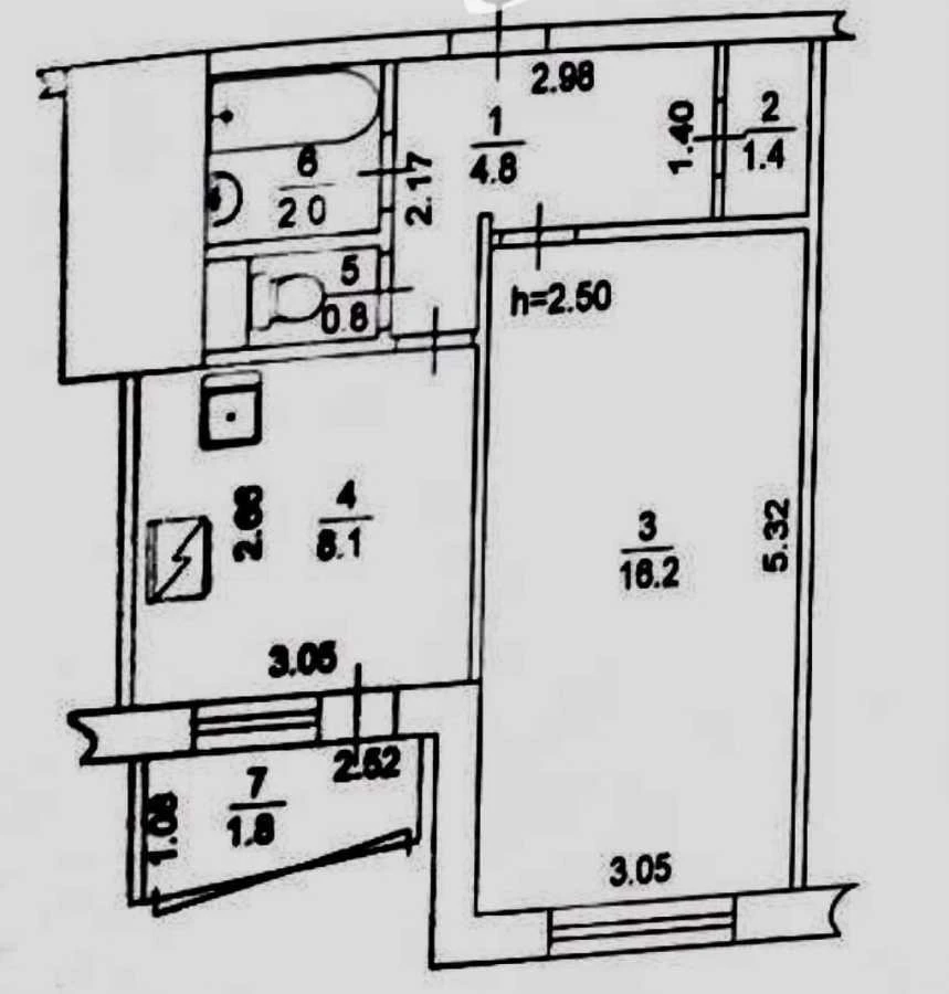 1-room apartment for sale 34 m², Raiduzhnya St., 16