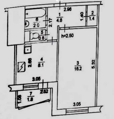 1-room apartment for sale 34 m², Raiduzhnya St., 16